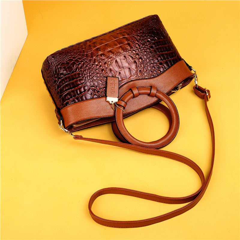 Alfrida | Elegant handbag with sophisticated crocodile embossing