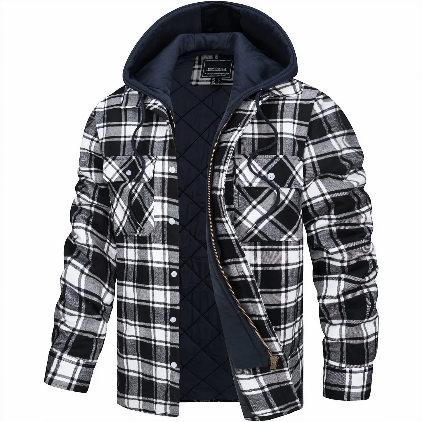Giovanni - Zippered Check Jacket