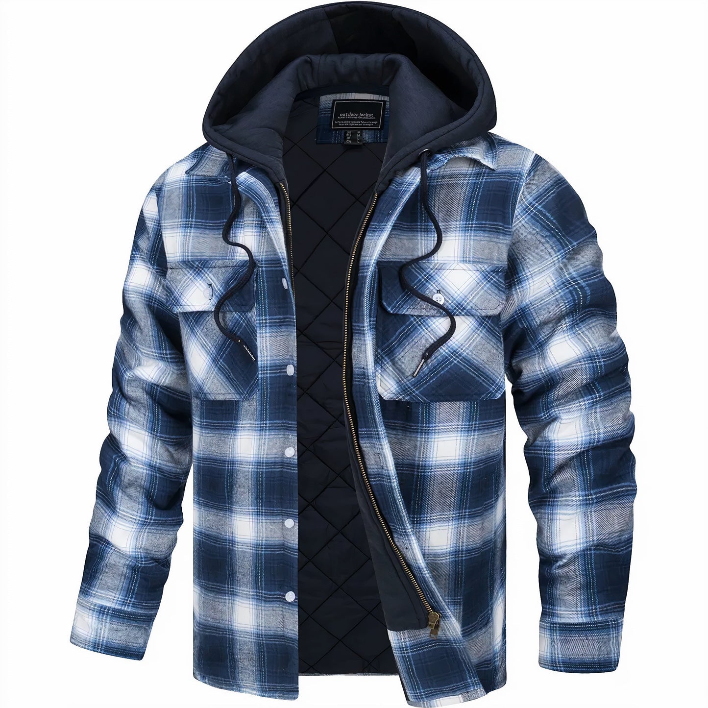 Giovanni - Zippered Check Jacket
