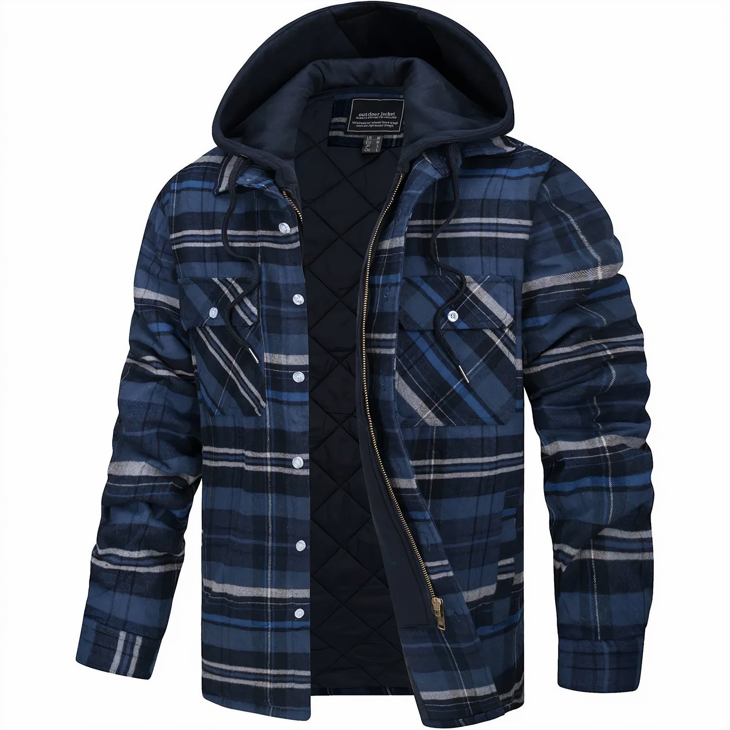 Giovanni - Zippered Check Jacket
