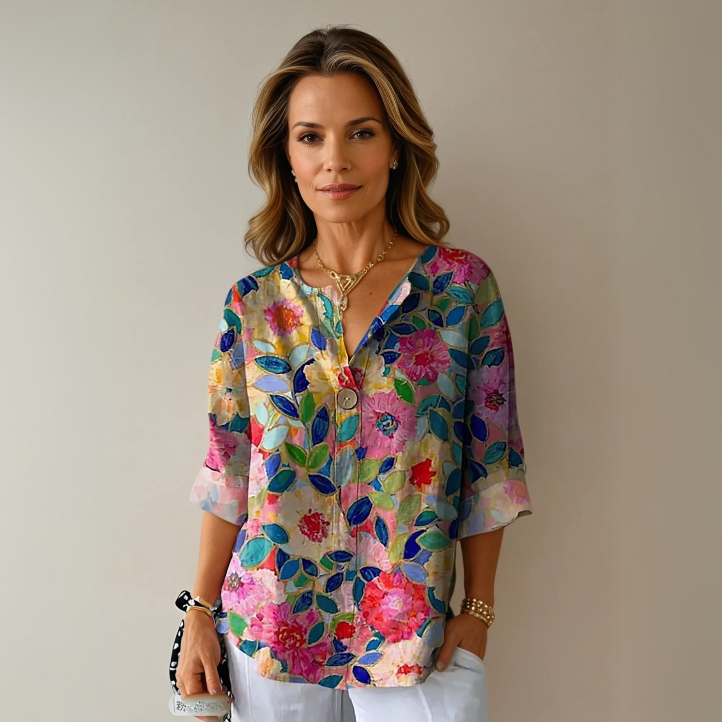 Arlene™ | Chic Floral Print Blouse