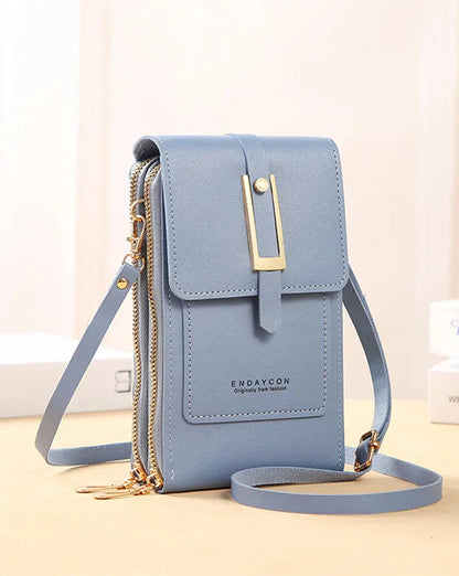Leather Cell Phone Crossbody Bag